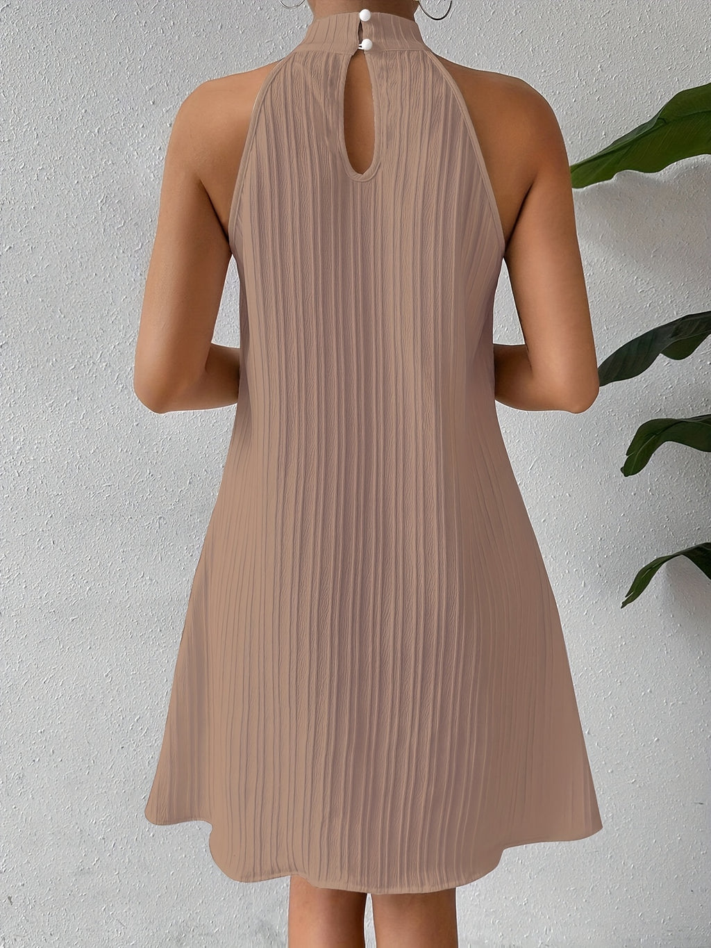 Rosamund | Sage Halter Mini Dress