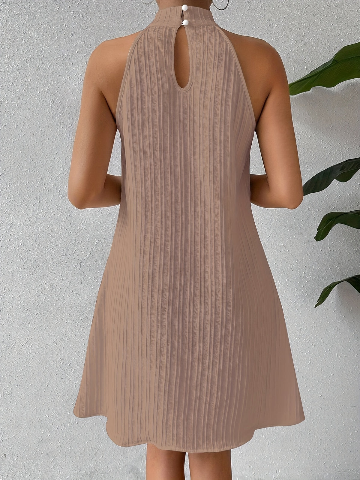 Rosamund | Sage Halter Mini Dress