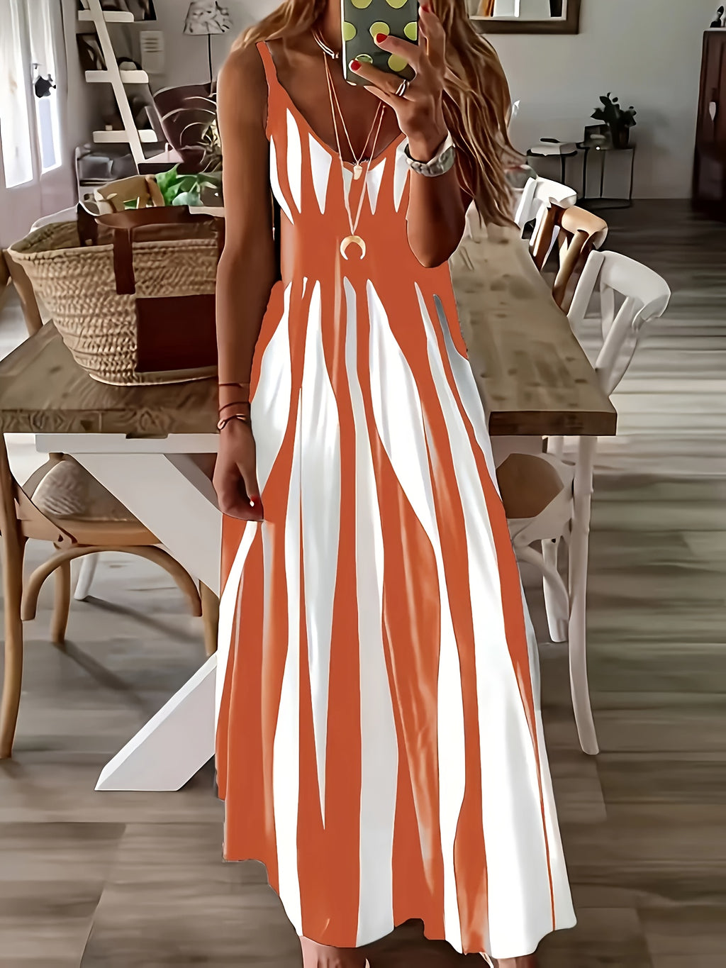 Beatrix | Blue Striped Maxi Dress