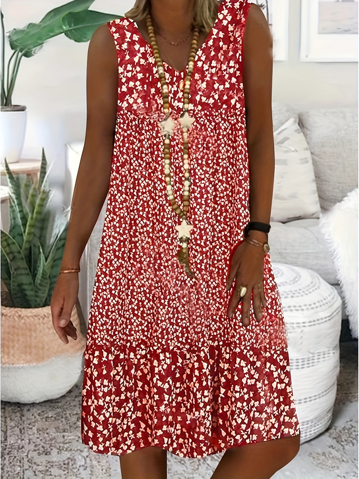 Fiona | Leopard Print Tiered Midi Dress