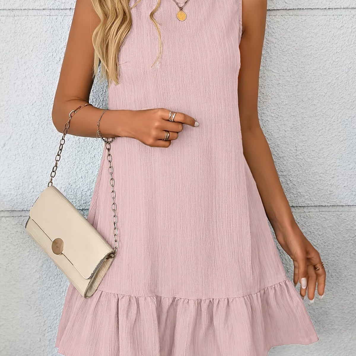 Genevieve | Mint Green Tiered Midi Dress