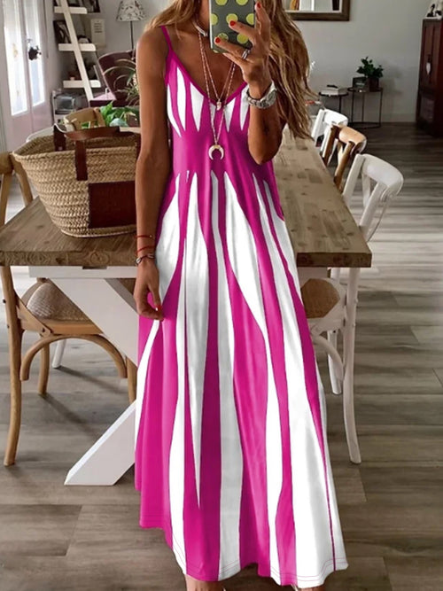 Beatrix | Blue Striped Maxi Dress