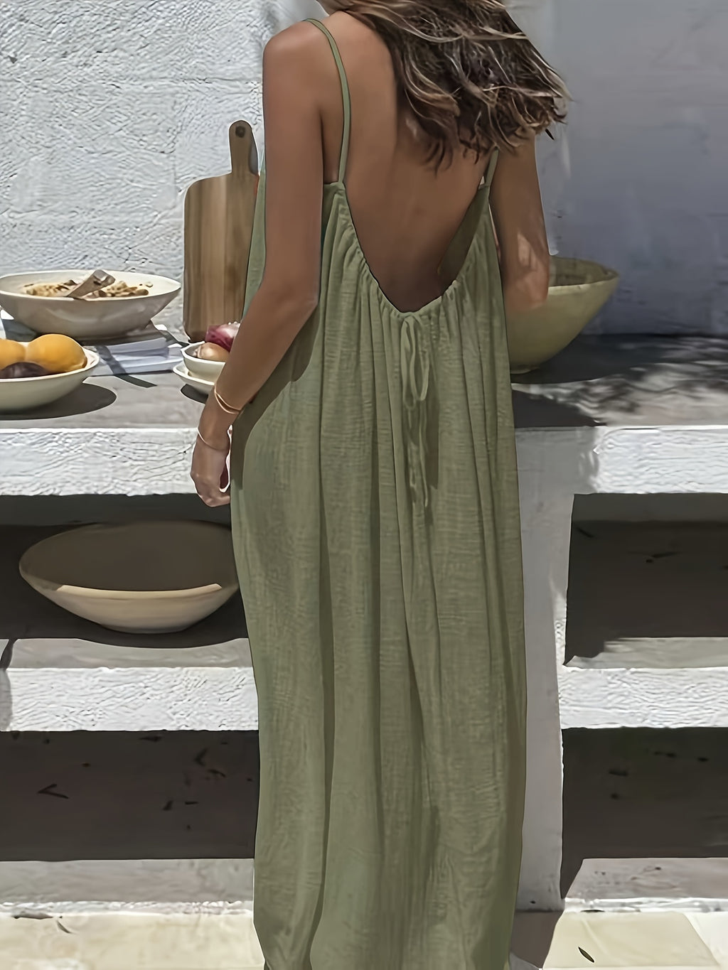 Marigold | Taupe Halter Maxi Dress