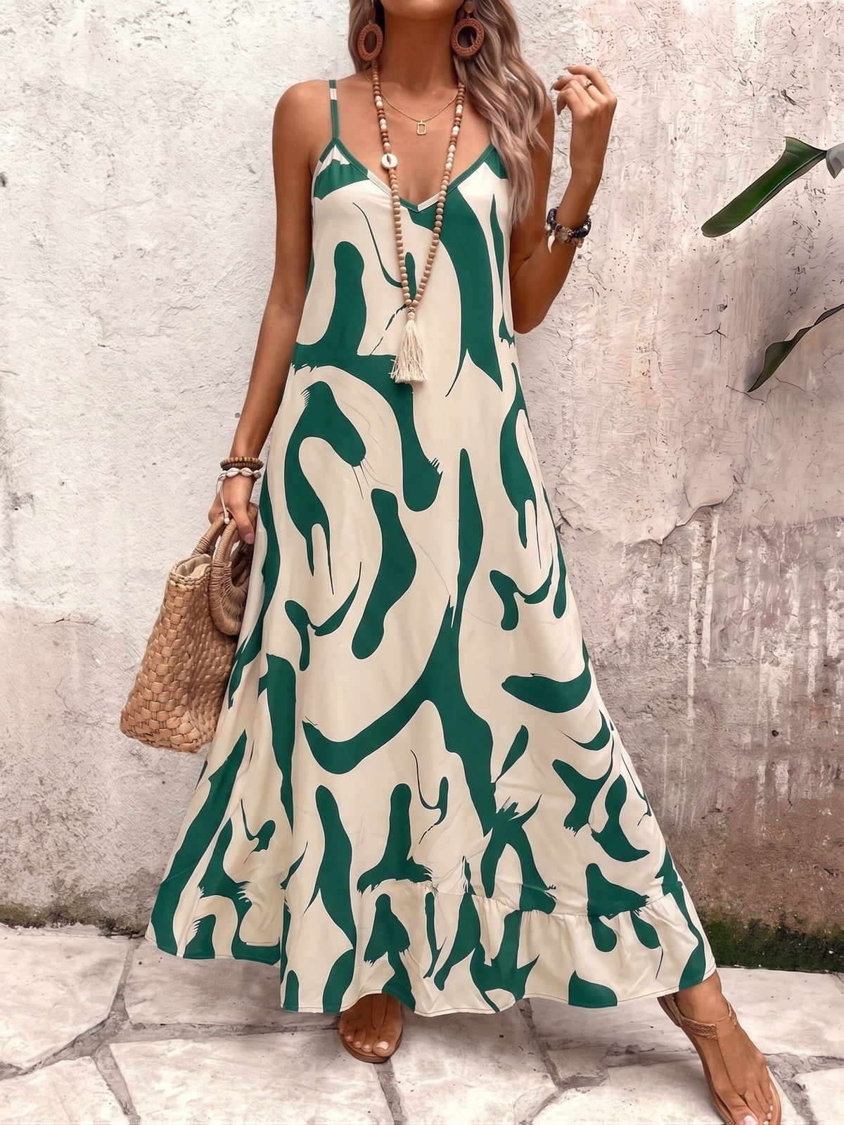 Millicent | Animal Print Cami Maxi Dress