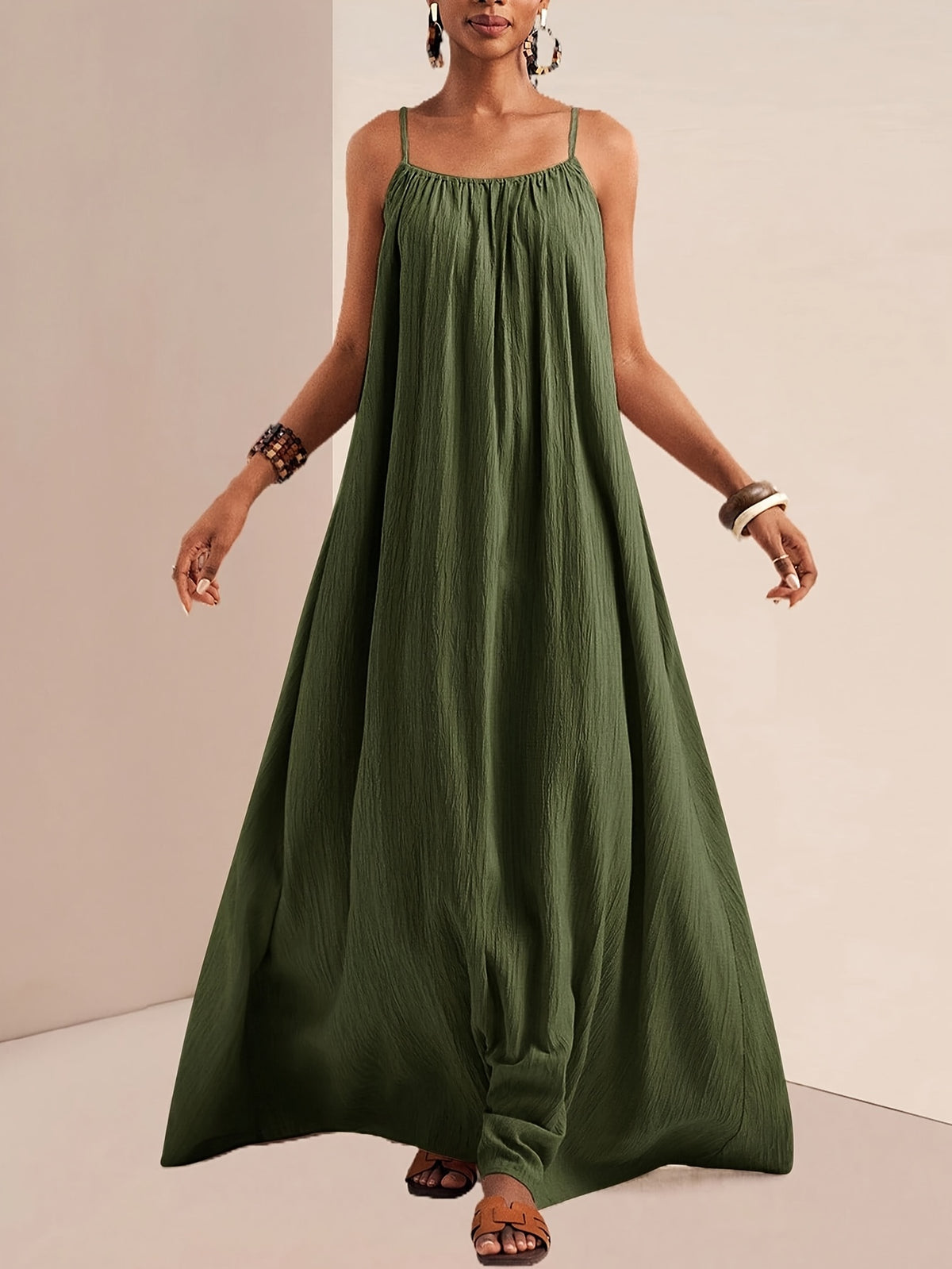 Matilda | Green Cami Maxi Dress