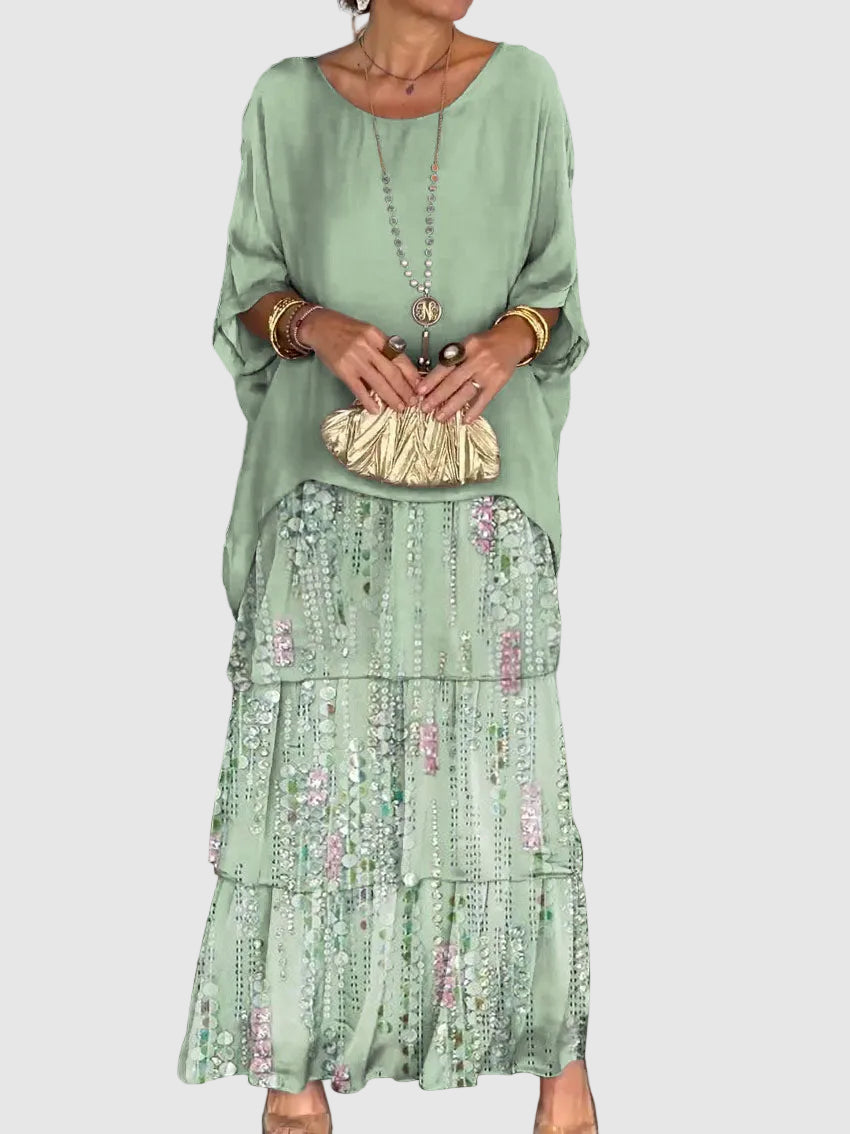 Marceline | Black Bohemian Flutter Maxi Dress