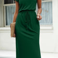 Juniper | Blue Drawstring Maxi Dress