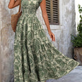 Primrose | Green Floral Tiered Maxi Dress
