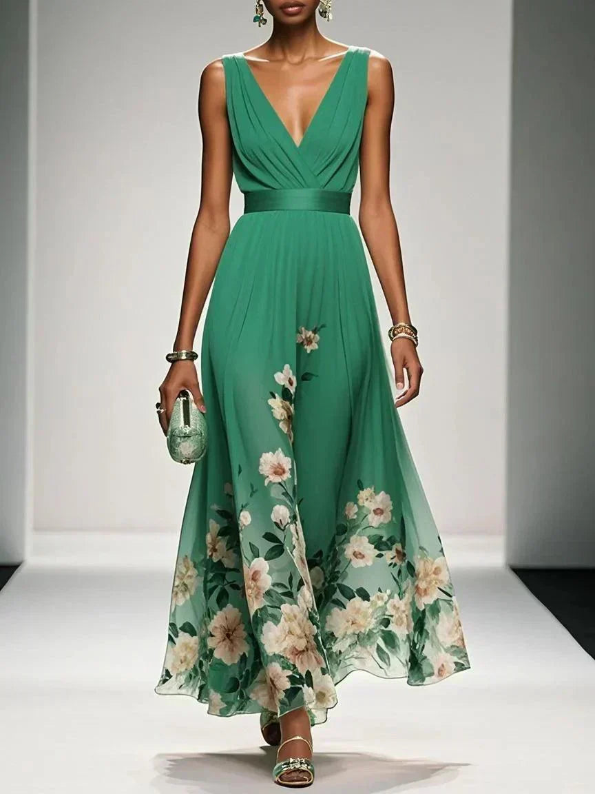 Harper | Blue Floral Wedding Guest Maxi Dress