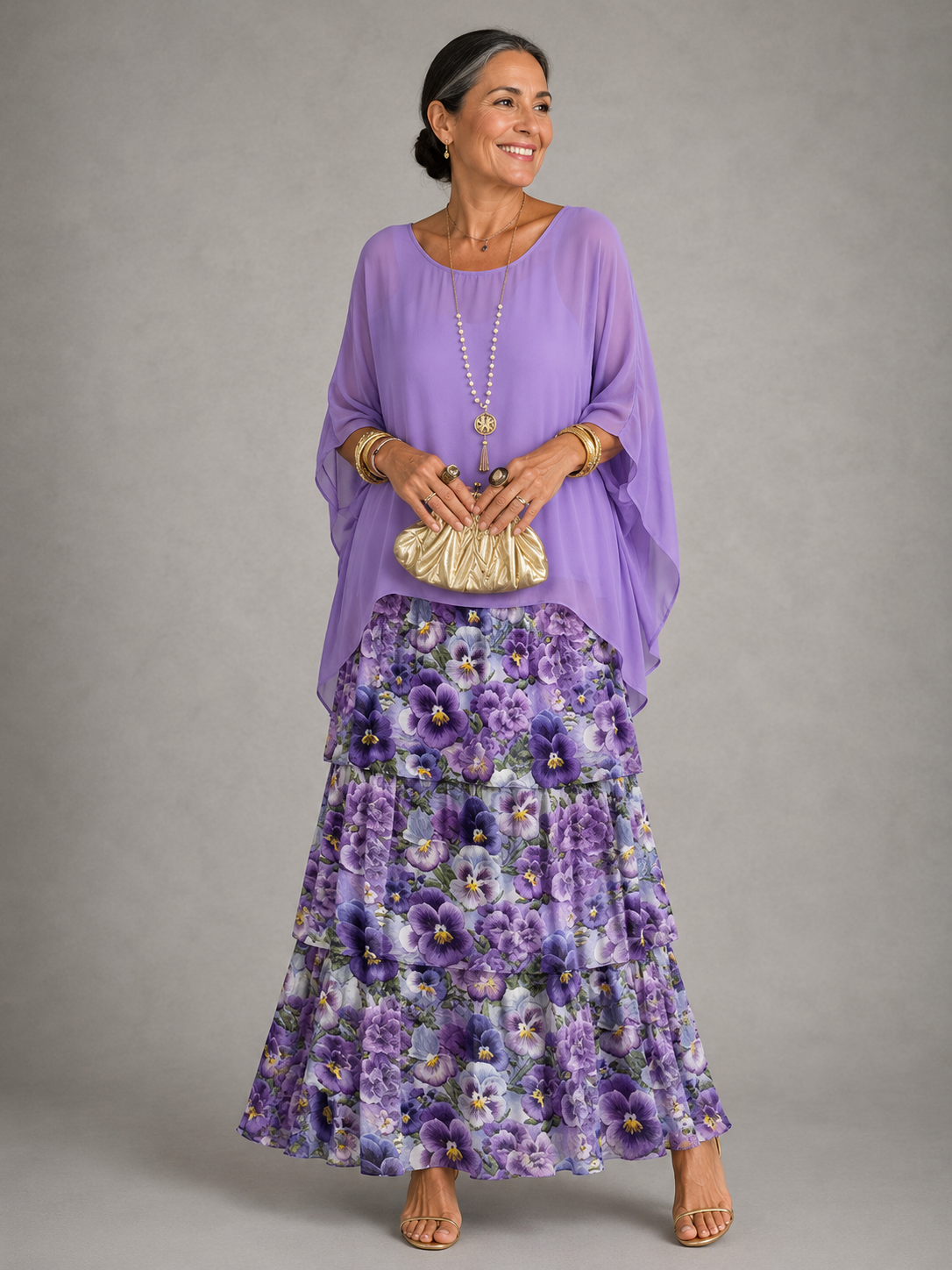 Marceline | Black Bohemian Flutter Maxi Dress