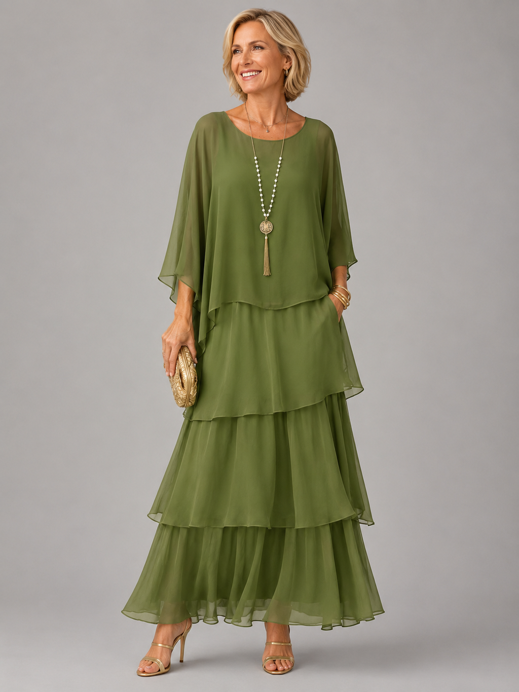 Marceline | Black Bohemian Flutter Maxi Dress